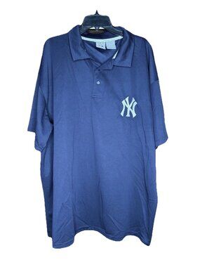 New York Yankees Majestic Men's 3XL Polo Shirt Blue Vented
